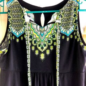 🌿Black with Print Dress🌿